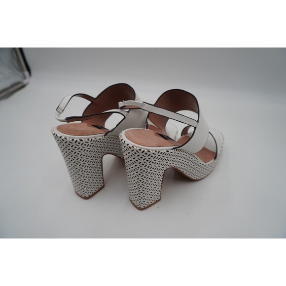 ZAC ZAC POSEN Virginia Laser Cut Block Heel Sling Back Platform Sandals Size 10M - Picture 12 of 16